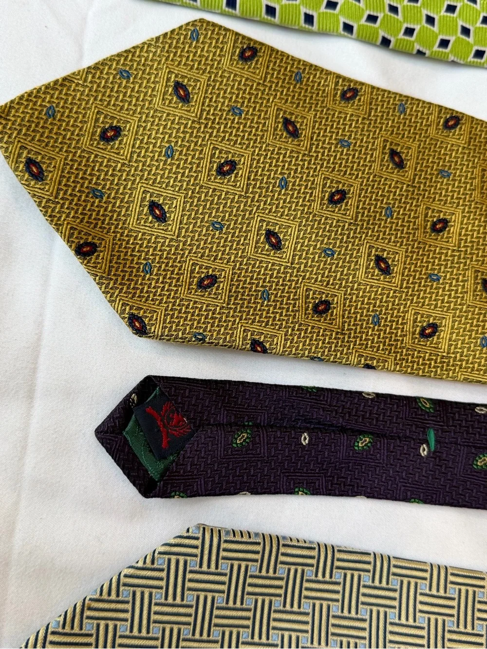 Lot 5 100% Silk Ties Tommy Hilfiger Jos A Bank Palatina Fanti USA